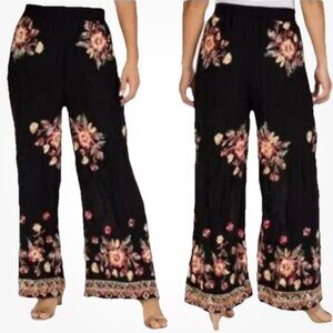 Liv Los Angeles Embroidered Bohemian Wide Leg Palazzo Pants Womens Sz XL